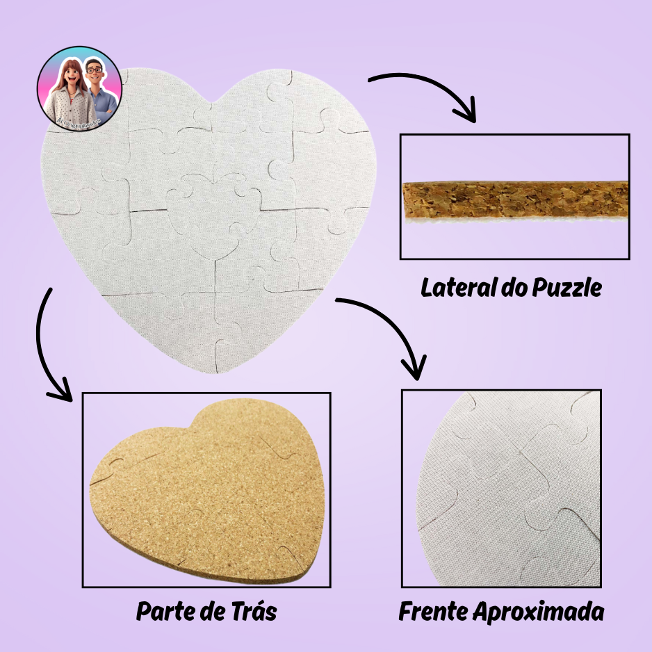 Puzzle de Cortiça Coração - Image 5