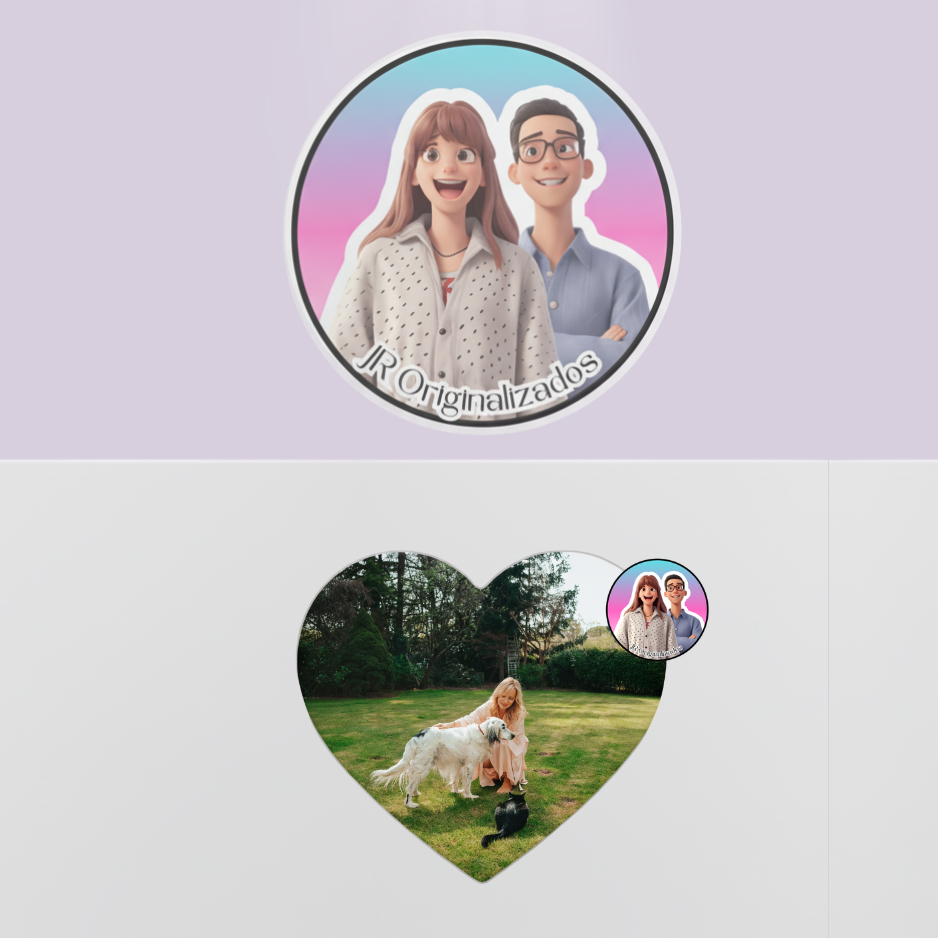 Íman de madeira coração